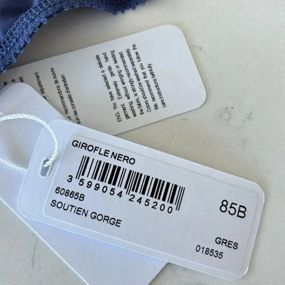 NWT ERES GIROFLE BRA in ocean blue size US32B French 85B - Picture 5 of 11